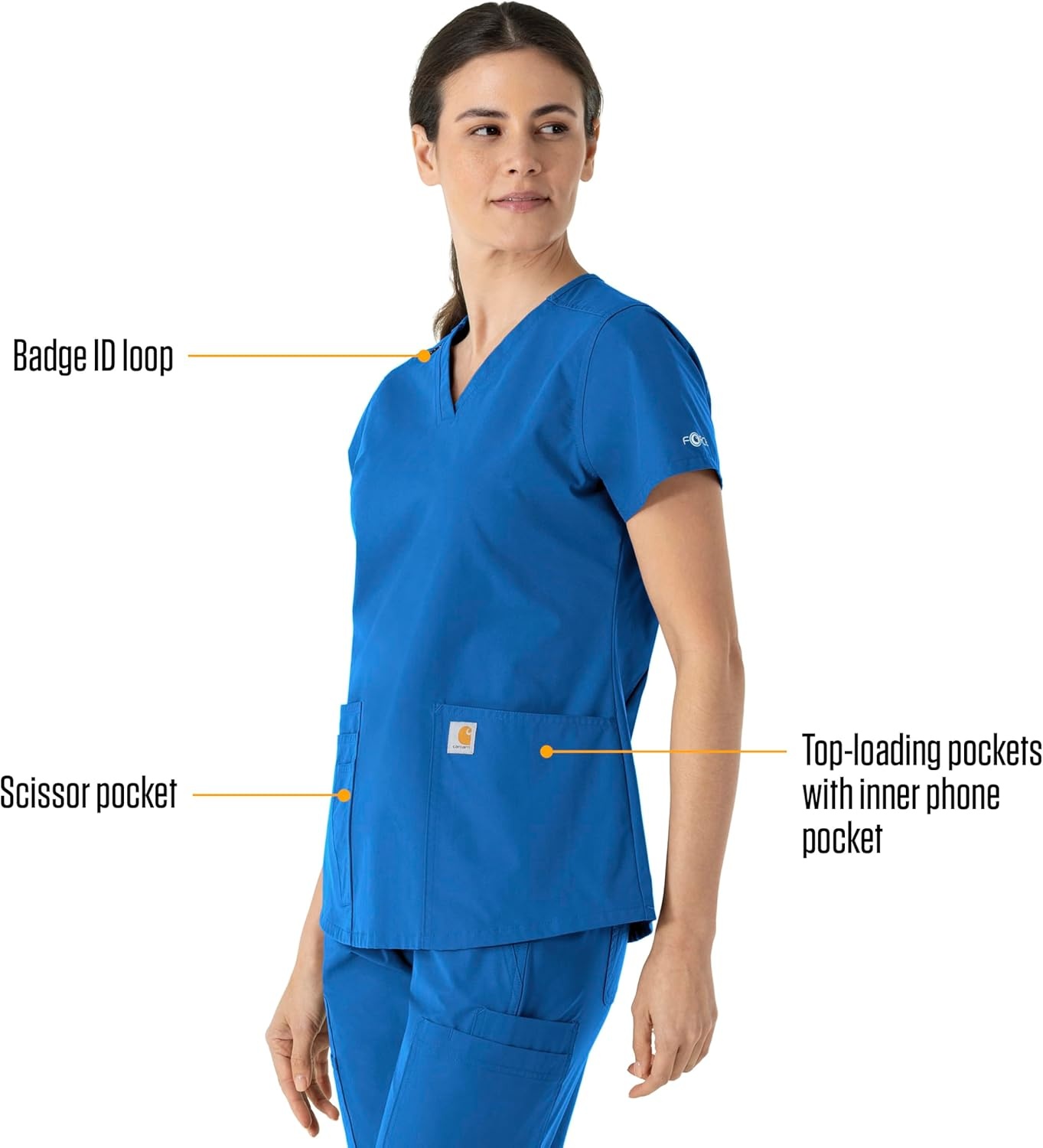 image:imageCarhartt Force Essentials Womens VNeck Scrub TopRoyal