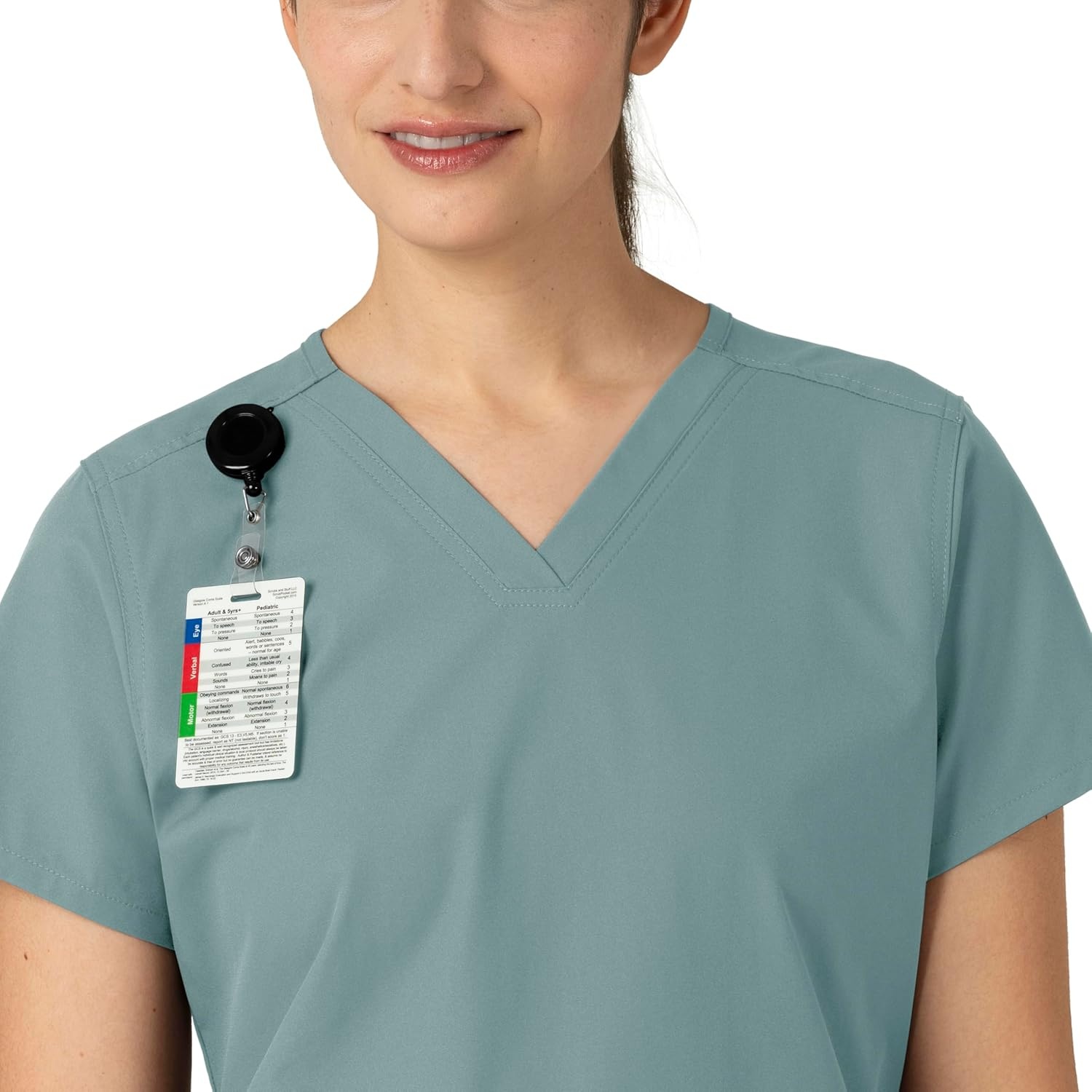 image:imageCarhartt Force Essentials Womens VNeck Scrub TopSummer Blue