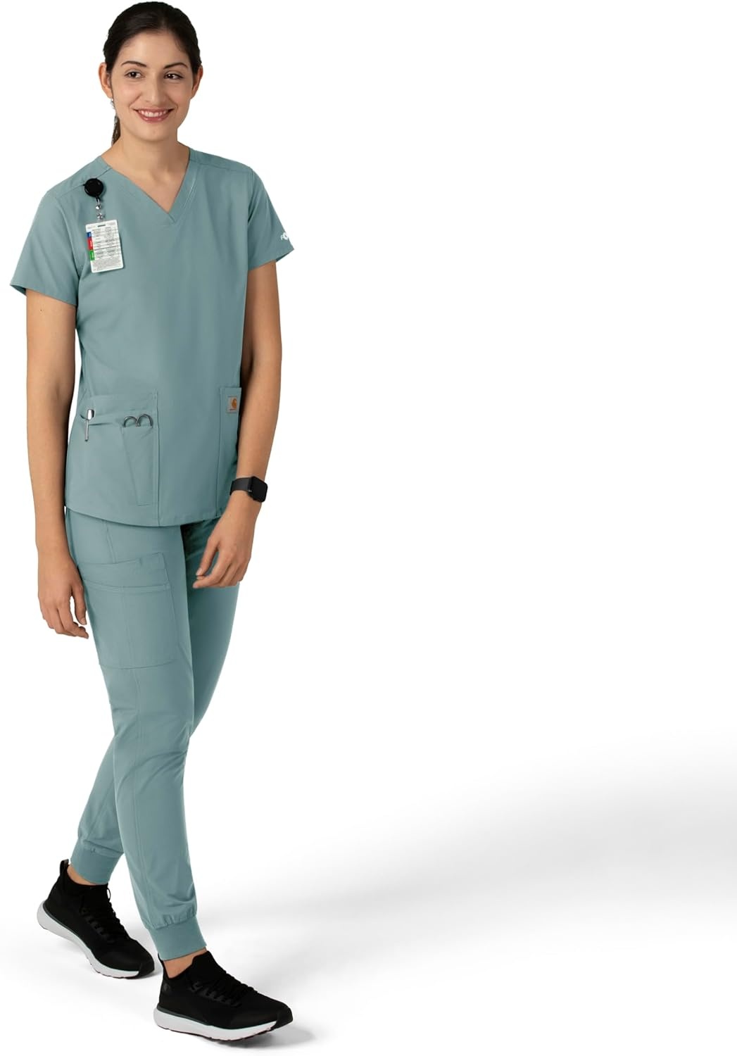 image:imageCarhartt Force Essentials Womens VNeck Scrub TopSummer Blue