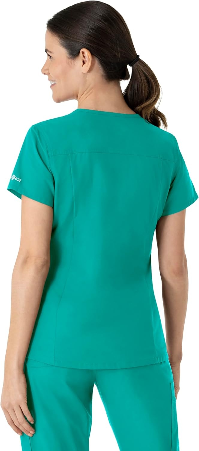 image:imageCarhartt Force Essentials Womens VNeck Scrub TopTeal Blue