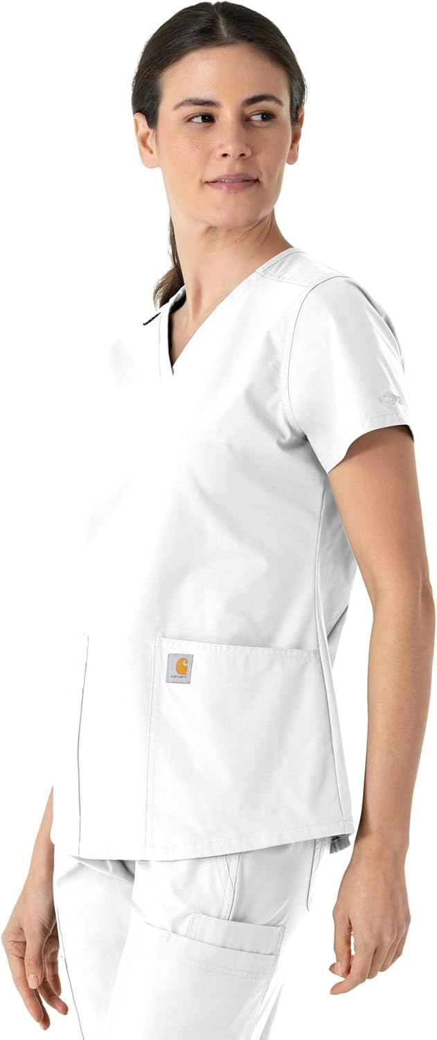 image:imageCarhartt Force Essentials Womens VNeck Scrub TopWhite