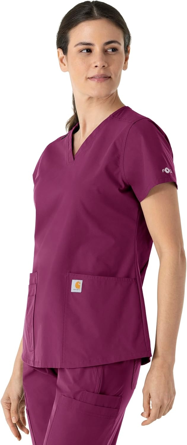 image:imageCarhartt Force Essentials Womens VNeck Scrub TopWine