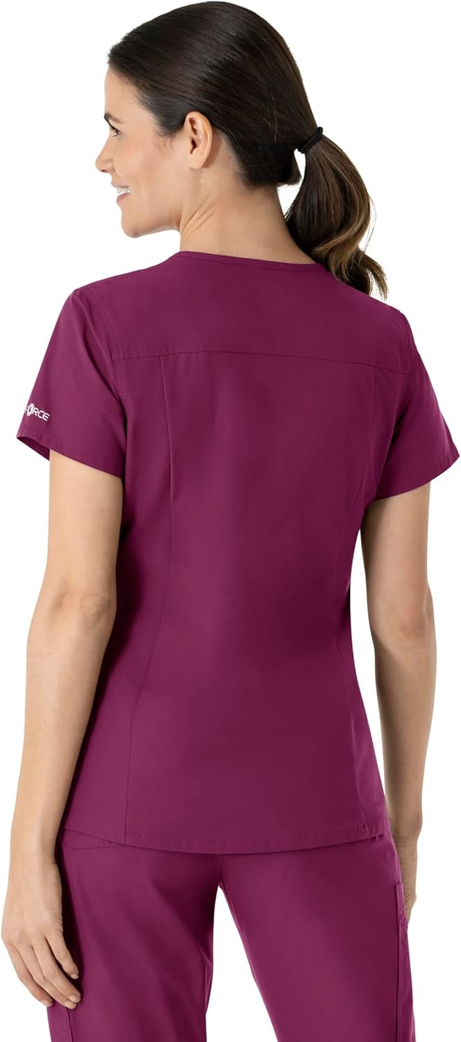 image:imageCarhartt Force Essentials Womens VNeck Scrub TopWine