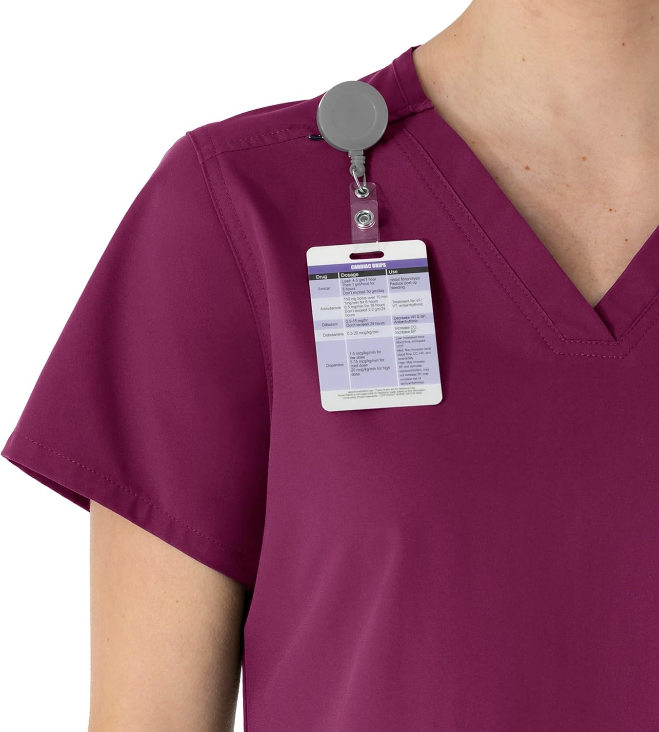 image:imageCarhartt Force Essentials Womens VNeck Scrub TopWine