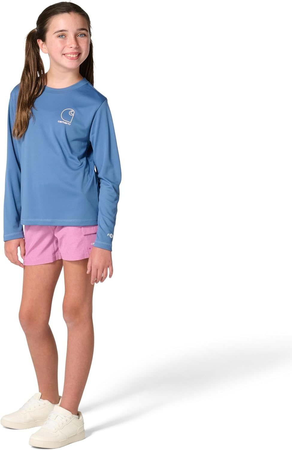 image:imageCarhartt Girls Long Sleeve Force Sun Defender TShirtBlue Horizon