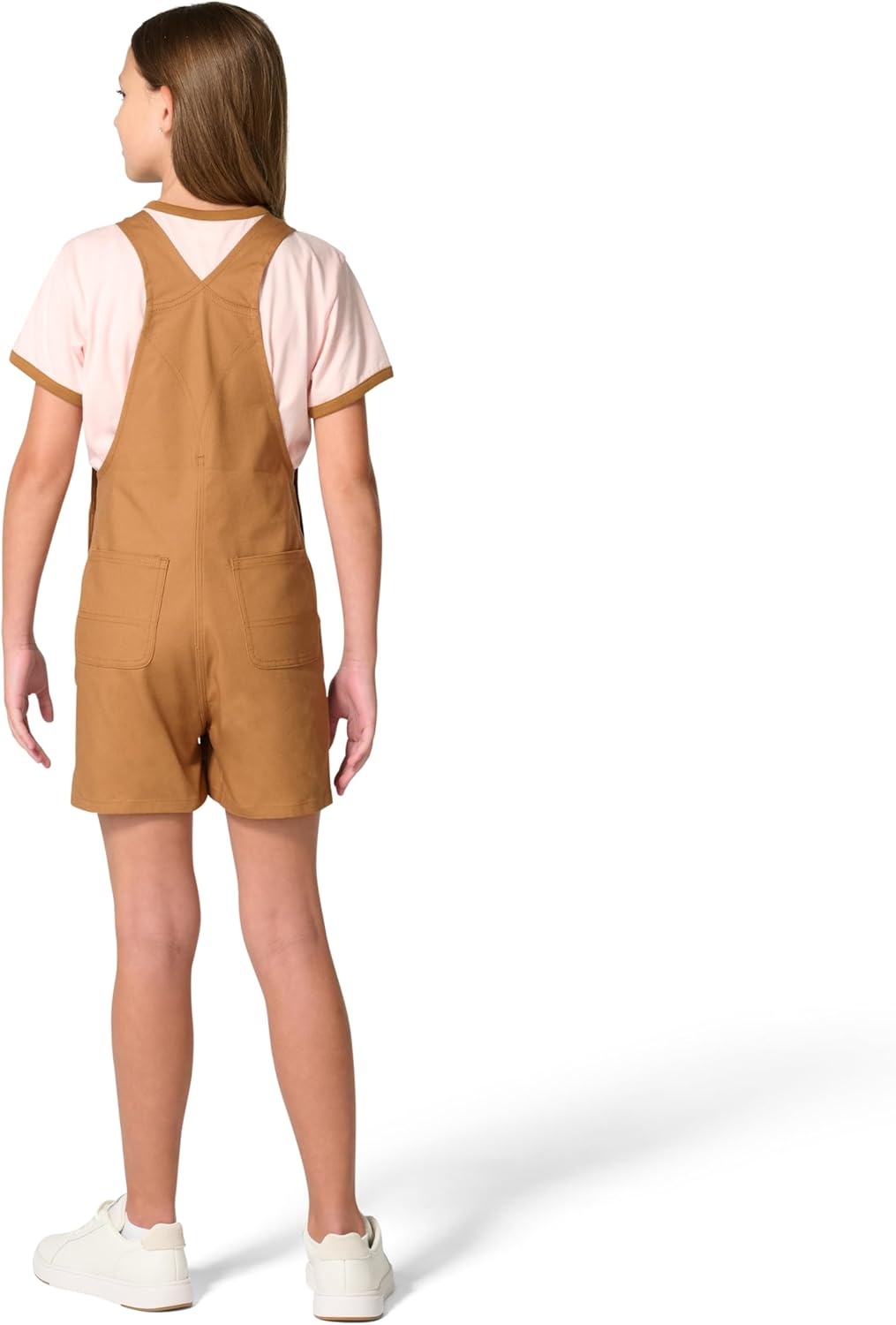 image:imageCarhartt Girls Rugged Flex Canvas ShortallCarhartt Brown