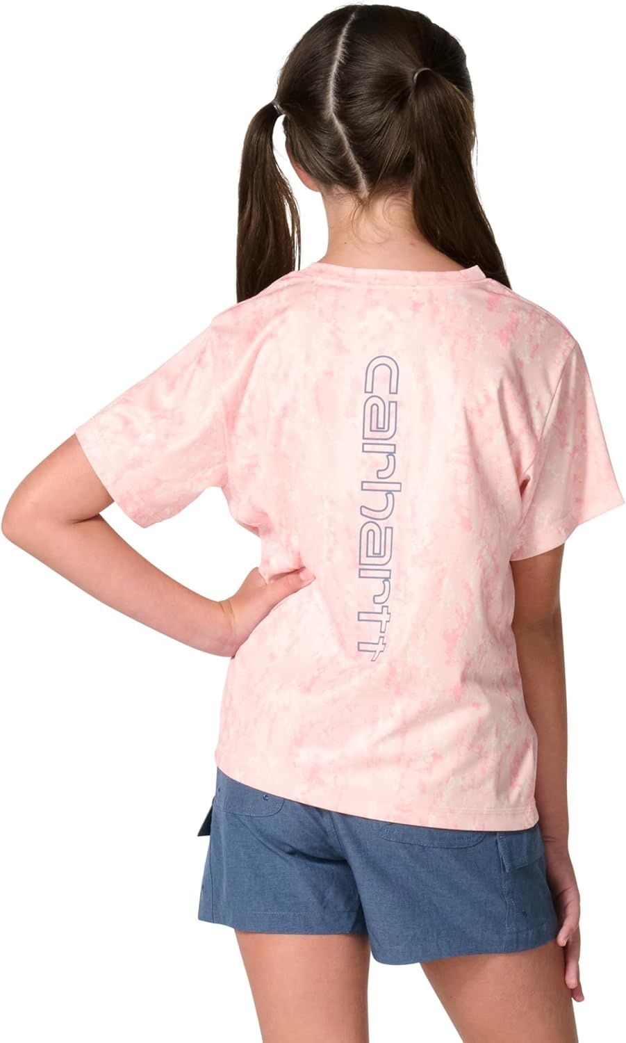 image:imageCarhartt Girls Short Sleeve Force Sun Defender TeeRose Quartz