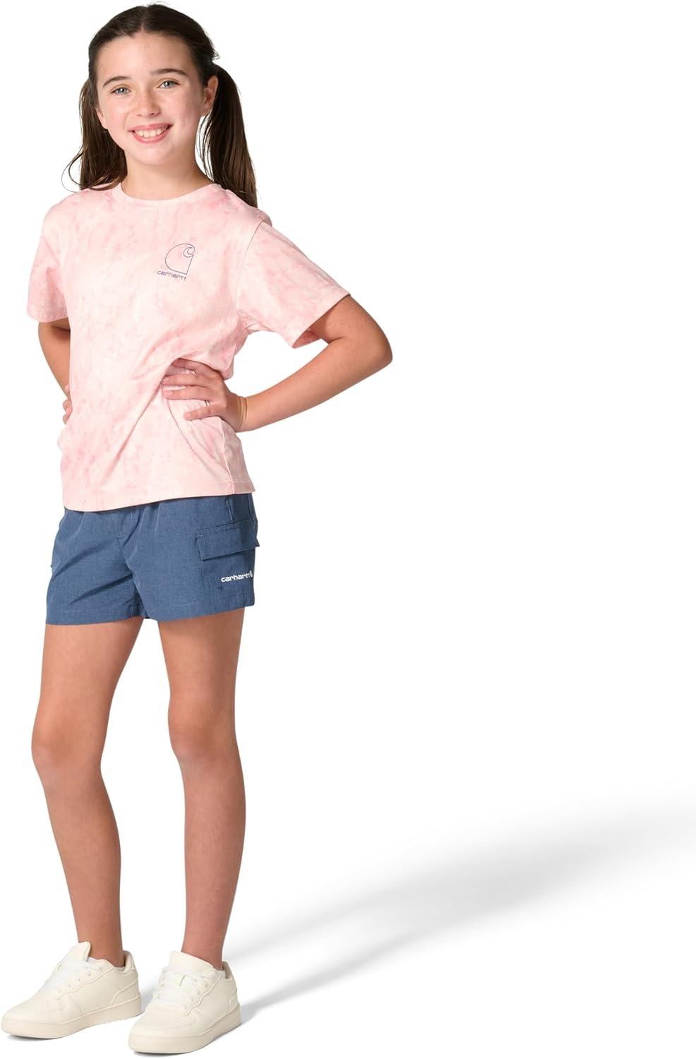image:imageCarhartt Girls Short Sleeve Force Sun Defender TeeRose Quartz