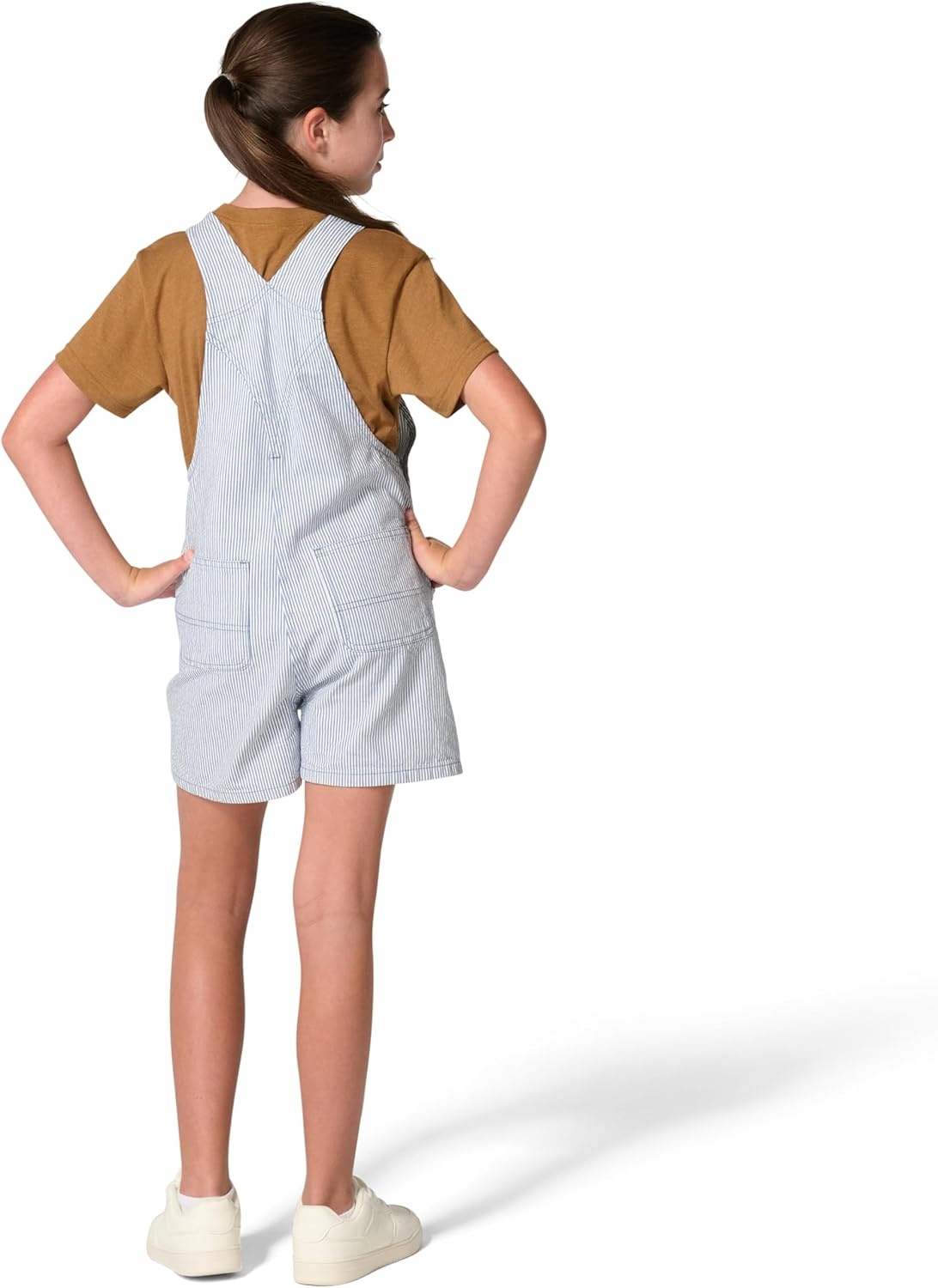image:imageCarhartt Girls Twill Stripe ShortallBlue Horizon