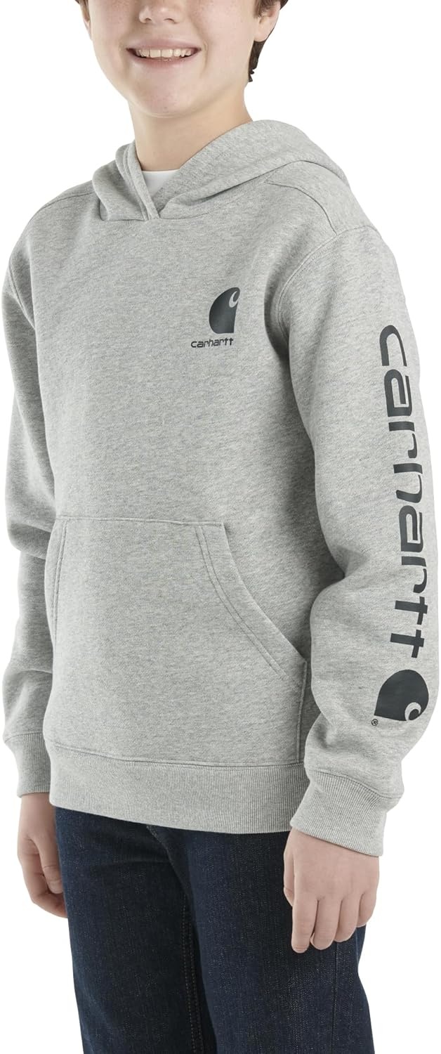 image:imageCarhartt Kids CA6272 LongSleeve Graphic Sweatshirt BoysGrey Heather