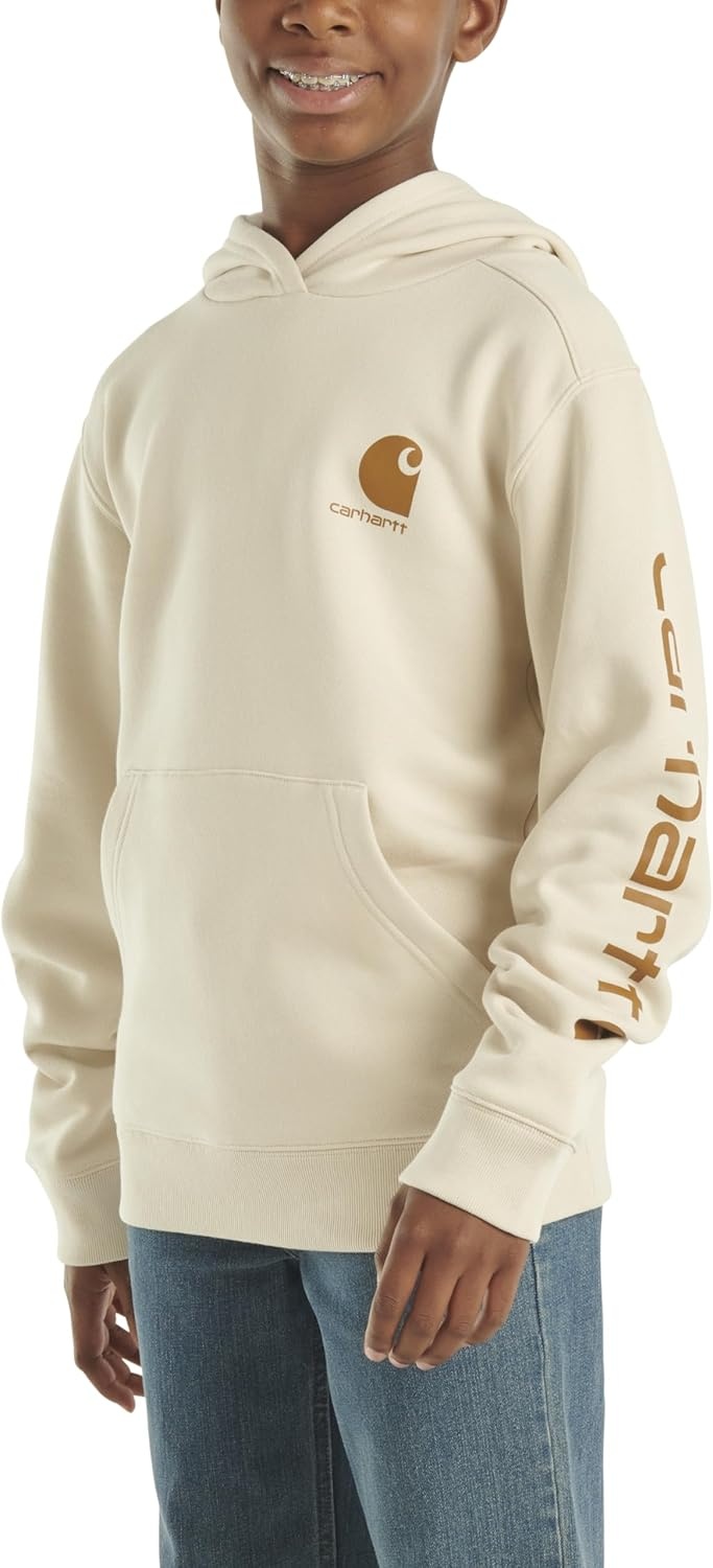 image:imageCarhartt Kids CA6272 LongSleeve Graphic Sweatshirt BoysLight Malt Beige