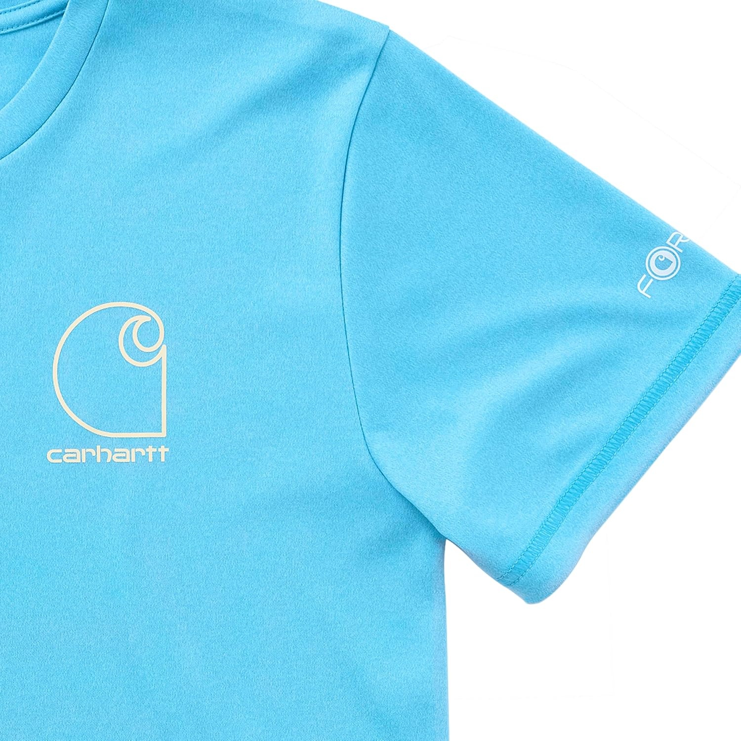 image:imageCarhartt Kids CA6696 ShortSleeve Force Sun Defender TShirt BoysAzure Blue Heather