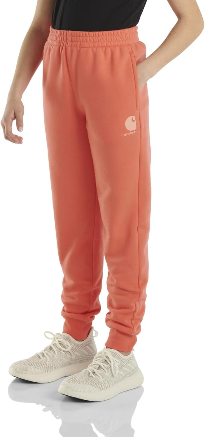 image:imageCarhartt Kids CK9450 Fleece Logo Sweatpant GirlsDubarry Pink