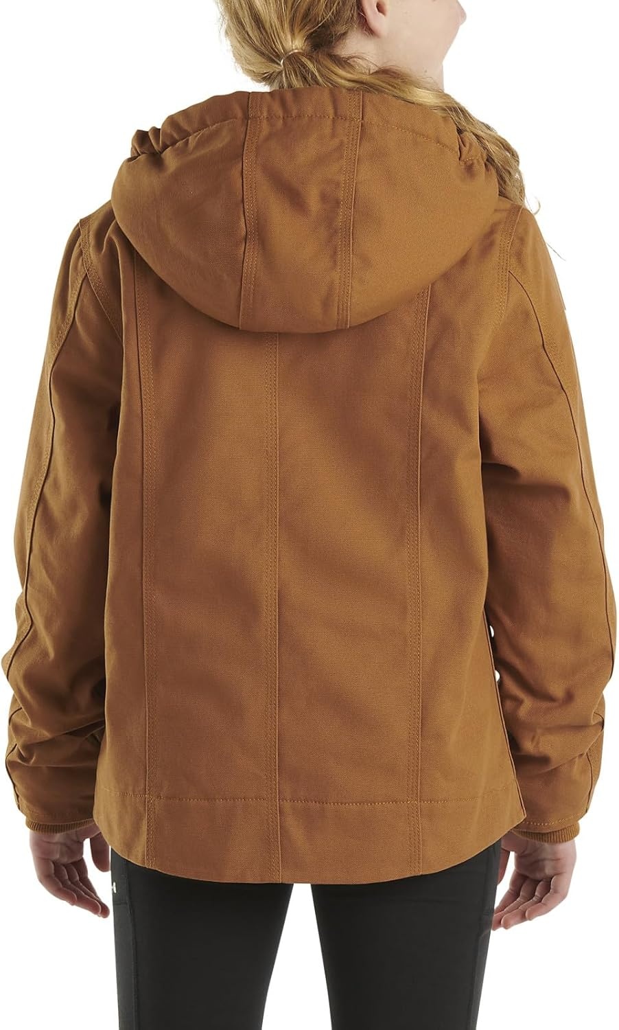 image:imageCarhartt Kids CP9547 Canvas Insulated Hooded Jacket GirlsCarhartt Brown