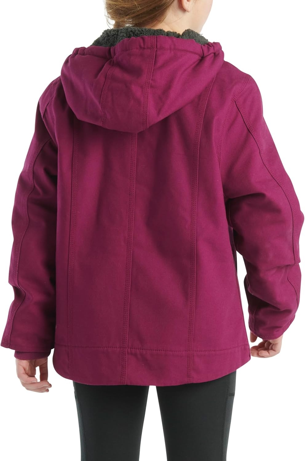 image:imageCarhartt Kids CP9547 Canvas Insulated Hooded Jacket GirlsSierra Plum Caspian