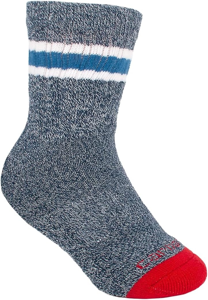 image:imageCarhartt Kids SC0146J Boys Midweight Camp Crew Sock 6PackBlue