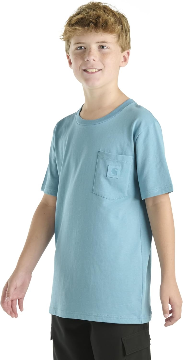 image:imageCarhartt Kids Short Sleeve Pocket TShirt Tee ShirtAdriatic Blue Tonal