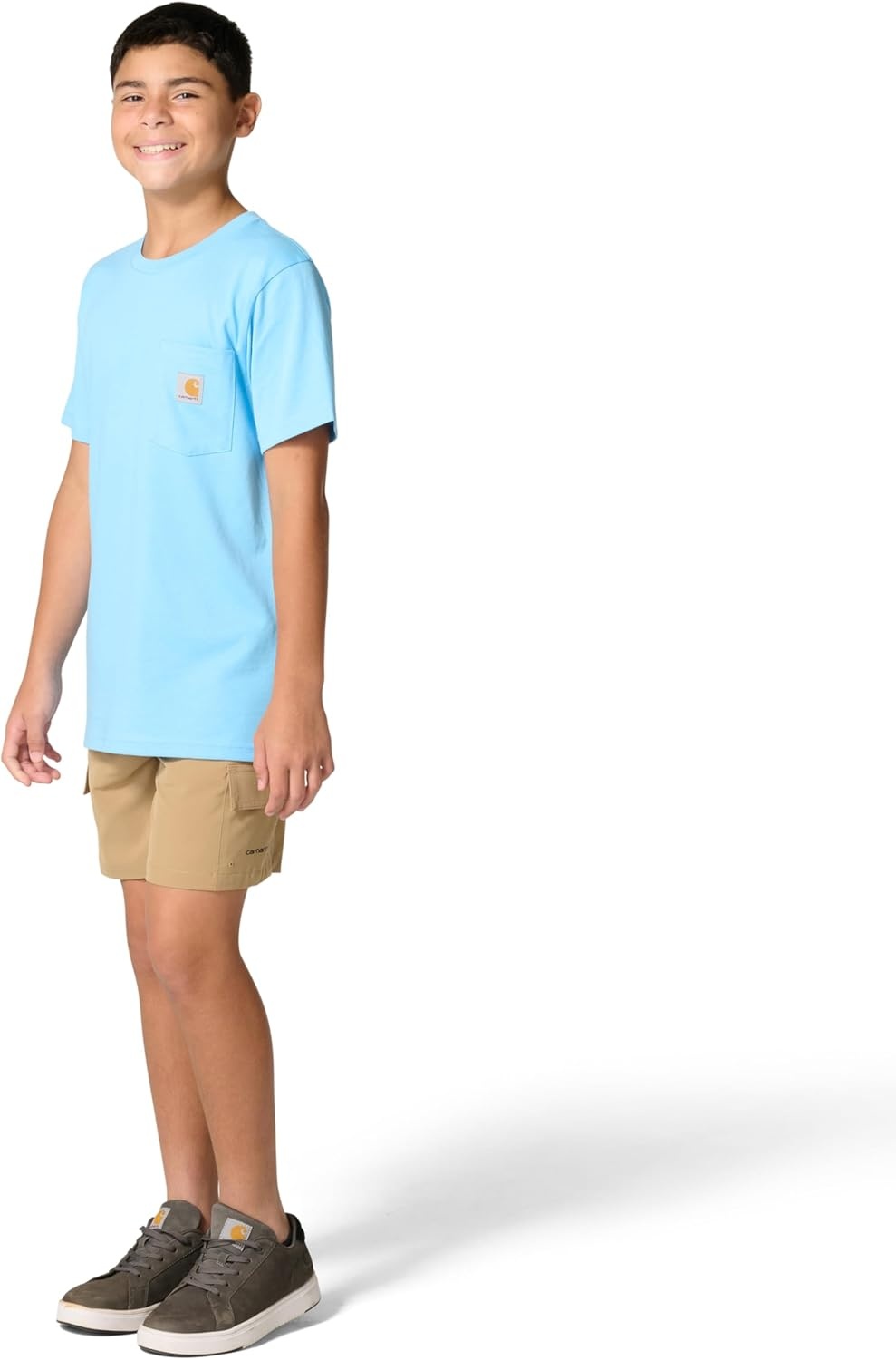 image:imageCarhartt Kids Short Sleeve Pocket TShirt Tee ShirtBlue Horizon