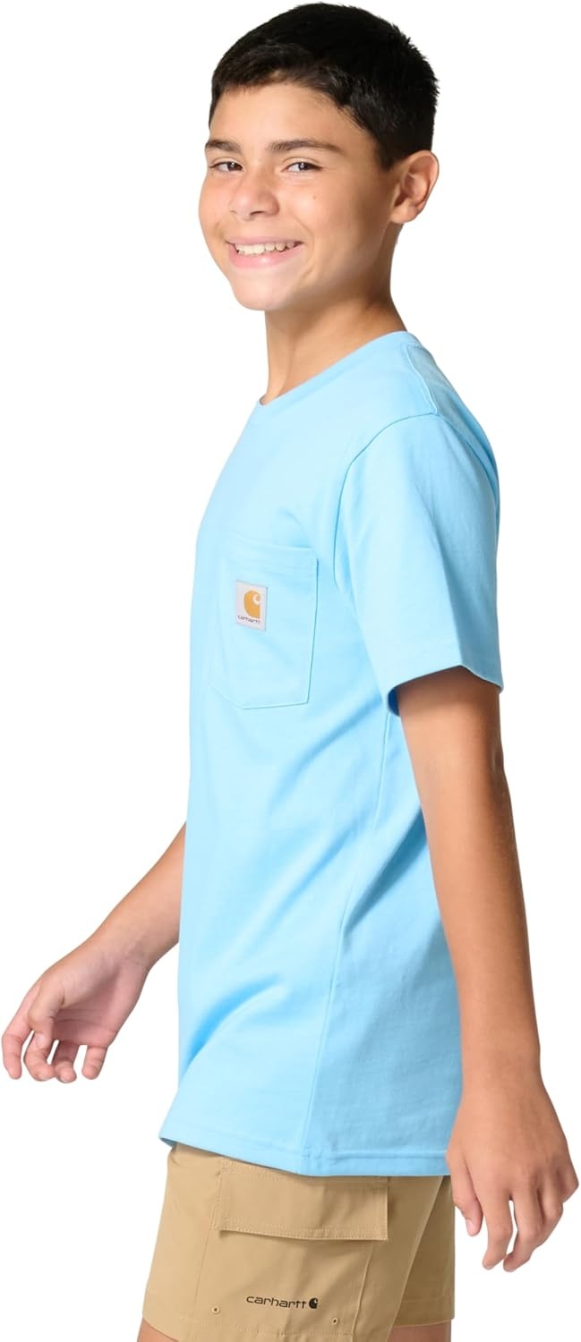 image:imageCarhartt Kids Short Sleeve Pocket TShirt Tee ShirtBlue Horizon