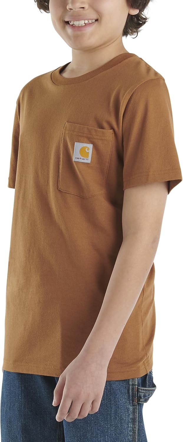 image:imageCarhartt Kids Short Sleeve Pocket TShirt Tee ShirtBrown