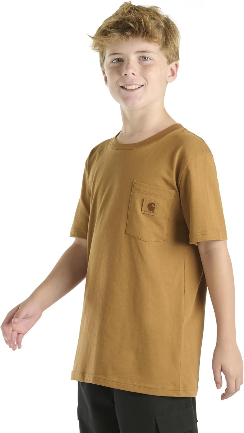 image:imageCarhartt Kids Short Sleeve Pocket TShirt Tee ShirtCarhartt Brown Tonal