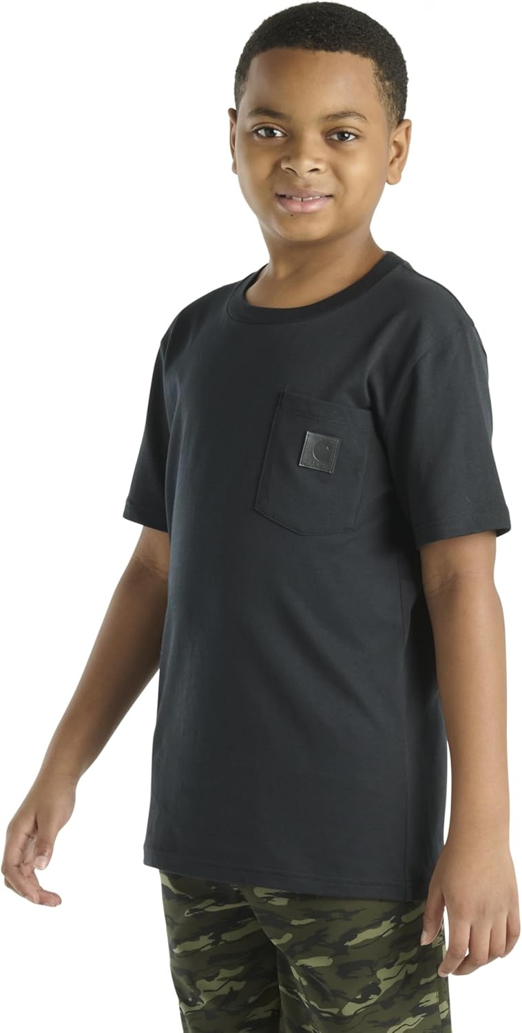 image:imageCarhartt Kids Short Sleeve Pocket TShirt Tee ShirtCaviar Black Tonal