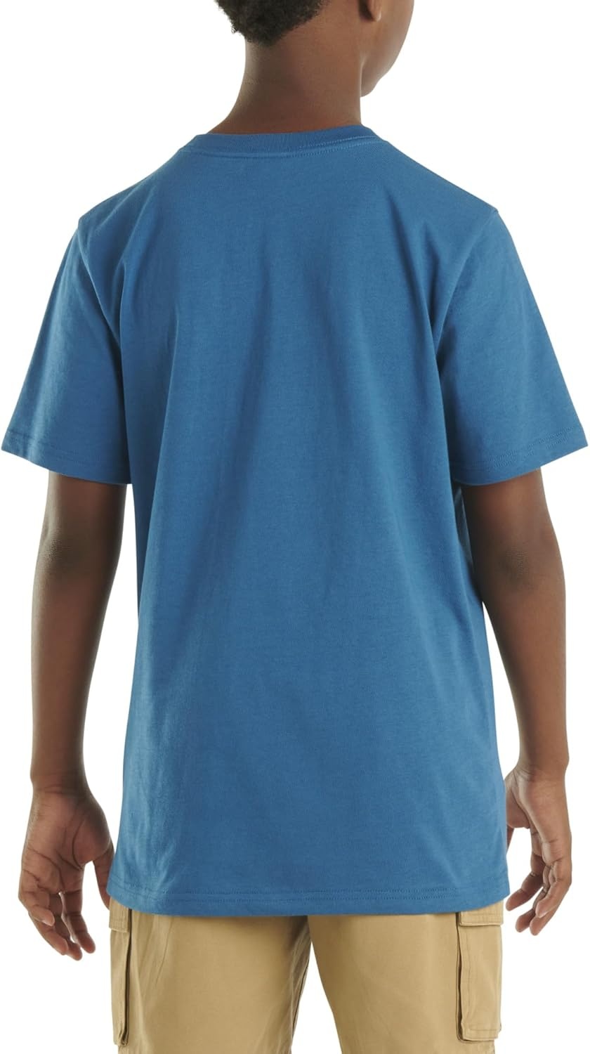 image:imageCarhartt Kids Short Sleeve Pocket TShirt Tee ShirtDeep Lagoon Blue