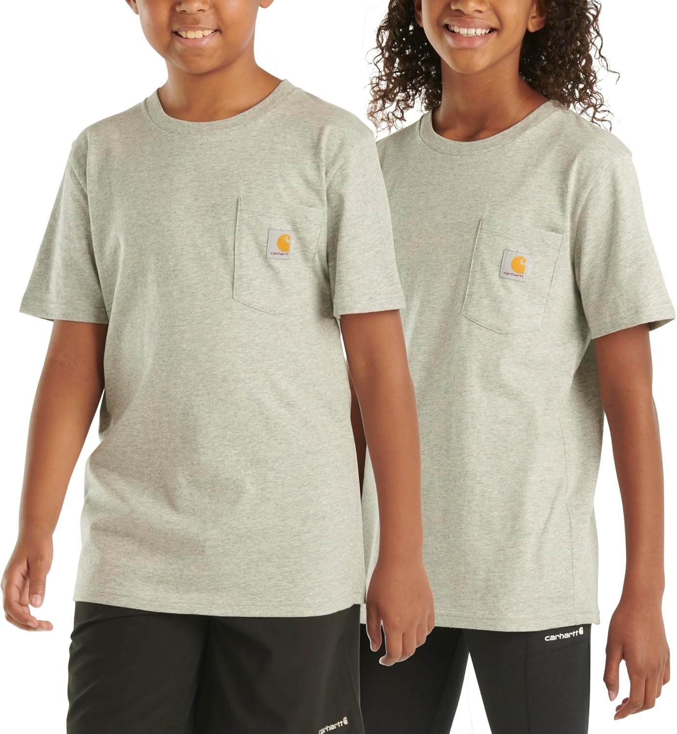 image:imageCarhartt Kids Short Sleeve Pocket TShirt Tee ShirtHeather Grey