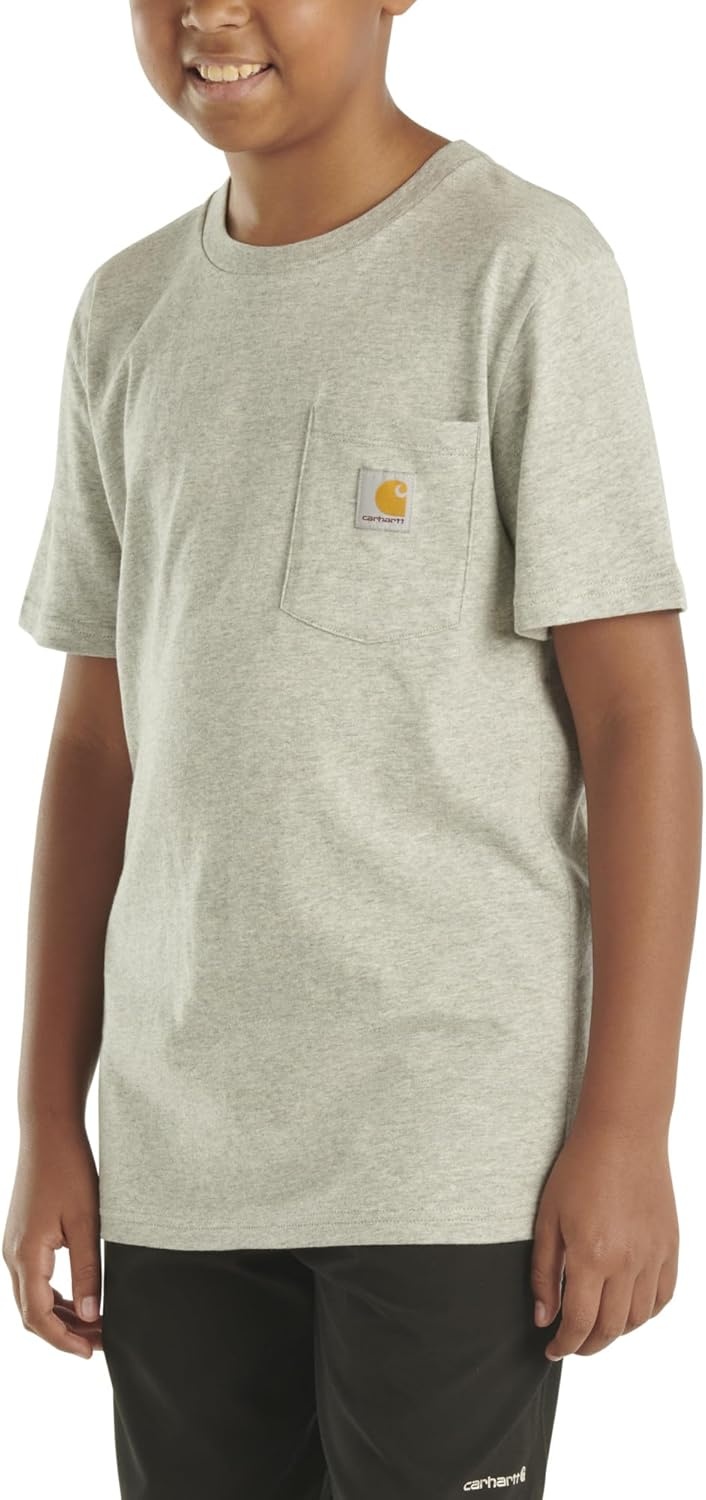 image:imageCarhartt Kids Short Sleeve Pocket TShirt Tee ShirtHeather Grey