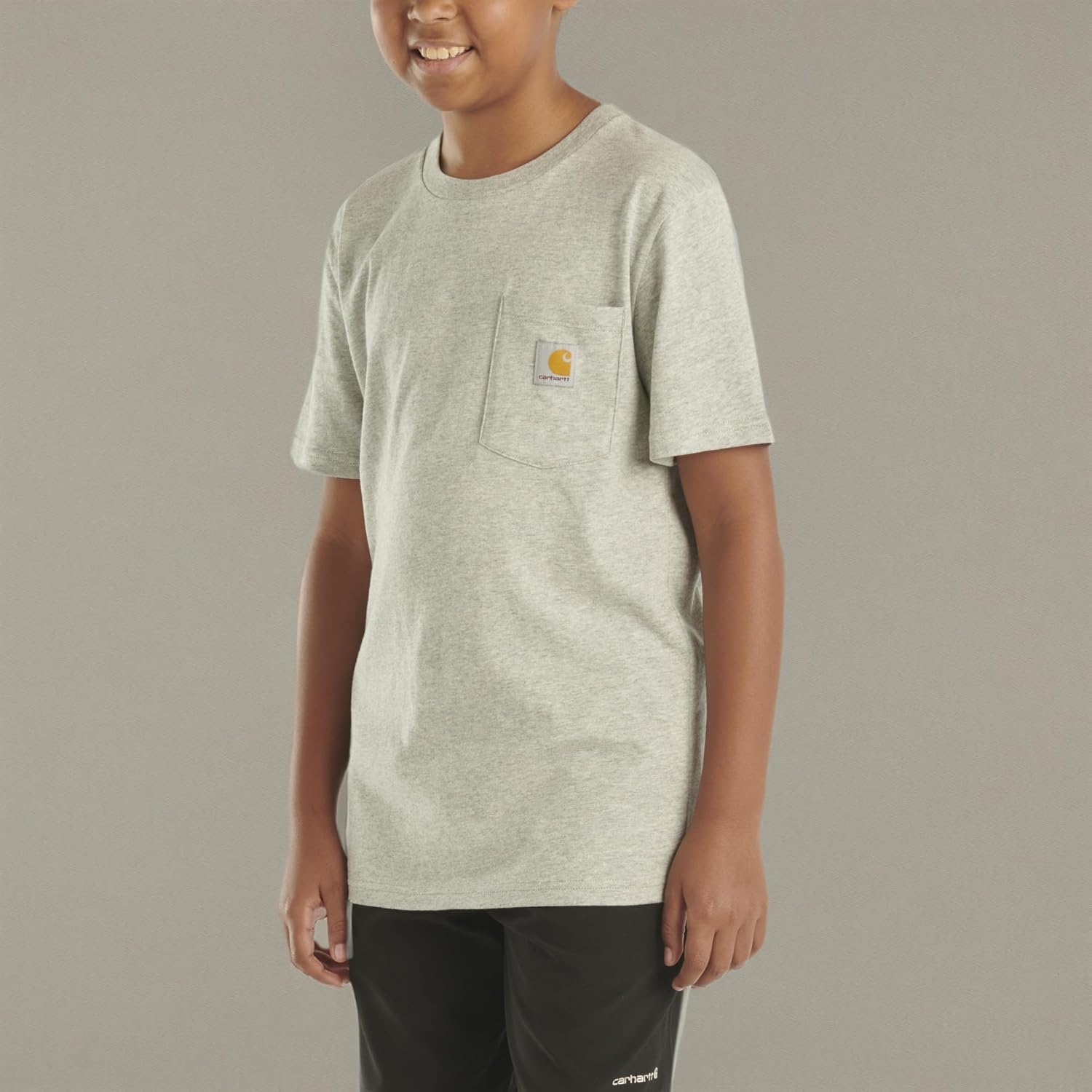 image:imageCarhartt Kids Short Sleeve Pocket TShirt Tee ShirtHeather Grey