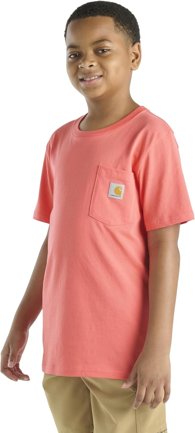 image:imageCarhartt Kids Short Sleeve Pocket TShirt Tee ShirtLight Orange