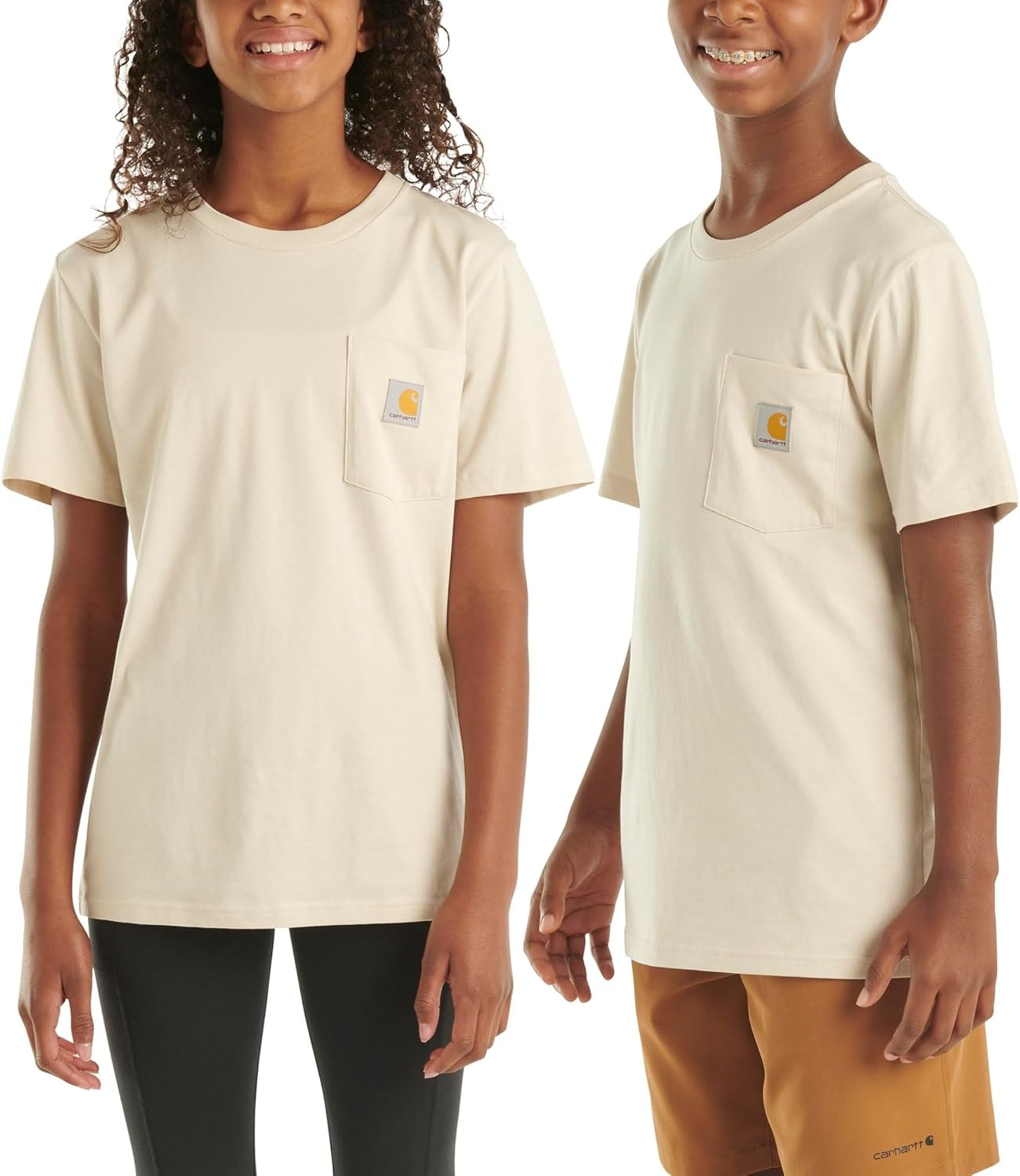 image:imageCarhartt Kids Short Sleeve Pocket TShirt Tee ShirtMalt Tan
