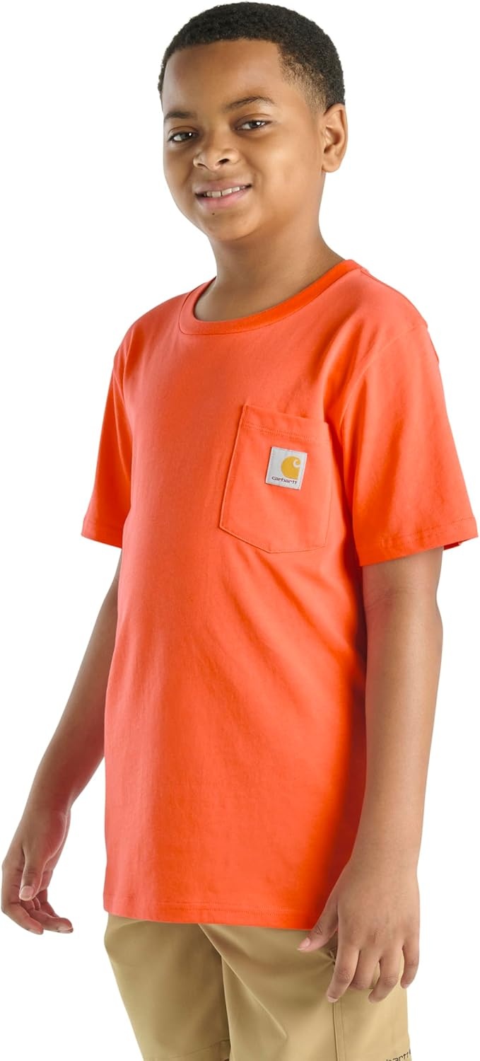 image:imageCarhartt Kids Short Sleeve Pocket TShirt Tee ShirtMed Orange