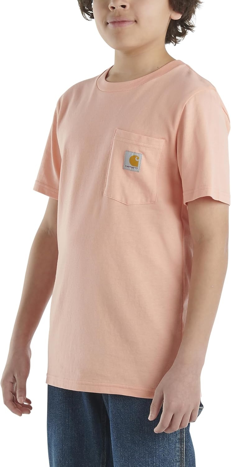 image:imageCarhartt Kids Short Sleeve Pocket TShirt Tee ShirtPeach Amber
