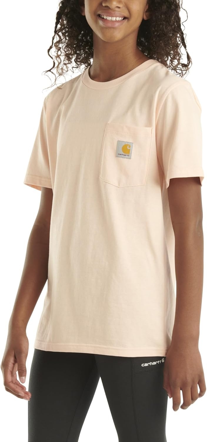 image:imageCarhartt Kids Short Sleeve Pocket TShirt Tee ShirtTropical Peach