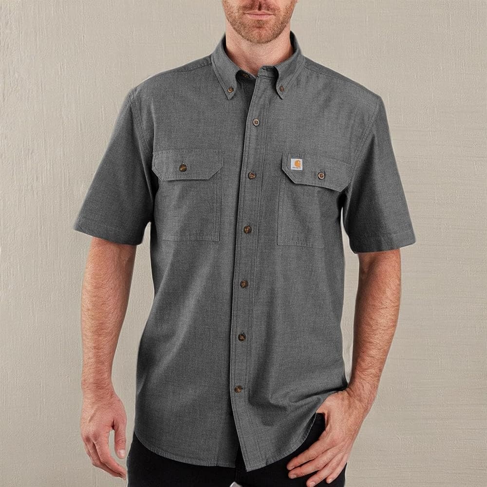 image:imageCarhartt Mens 104369 Loose Fit Midweight ShirtBlack Chambray