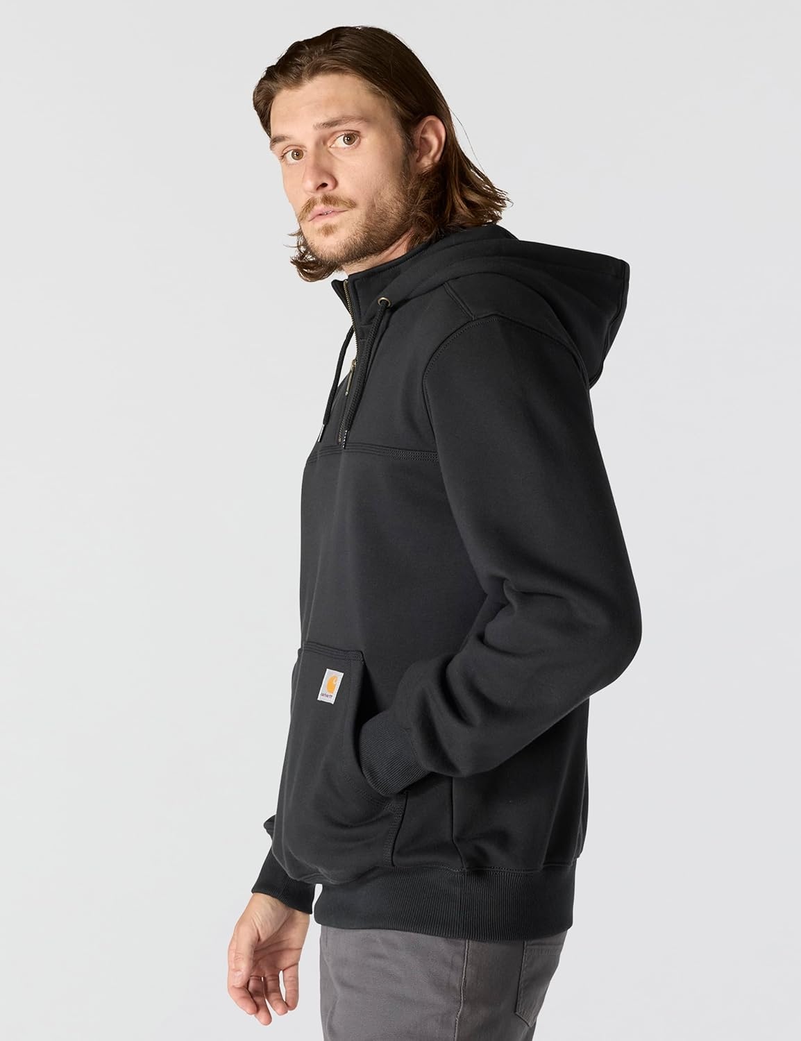 image:imageCarhartt Mens Paxton 14Zip SweatshirtBlack