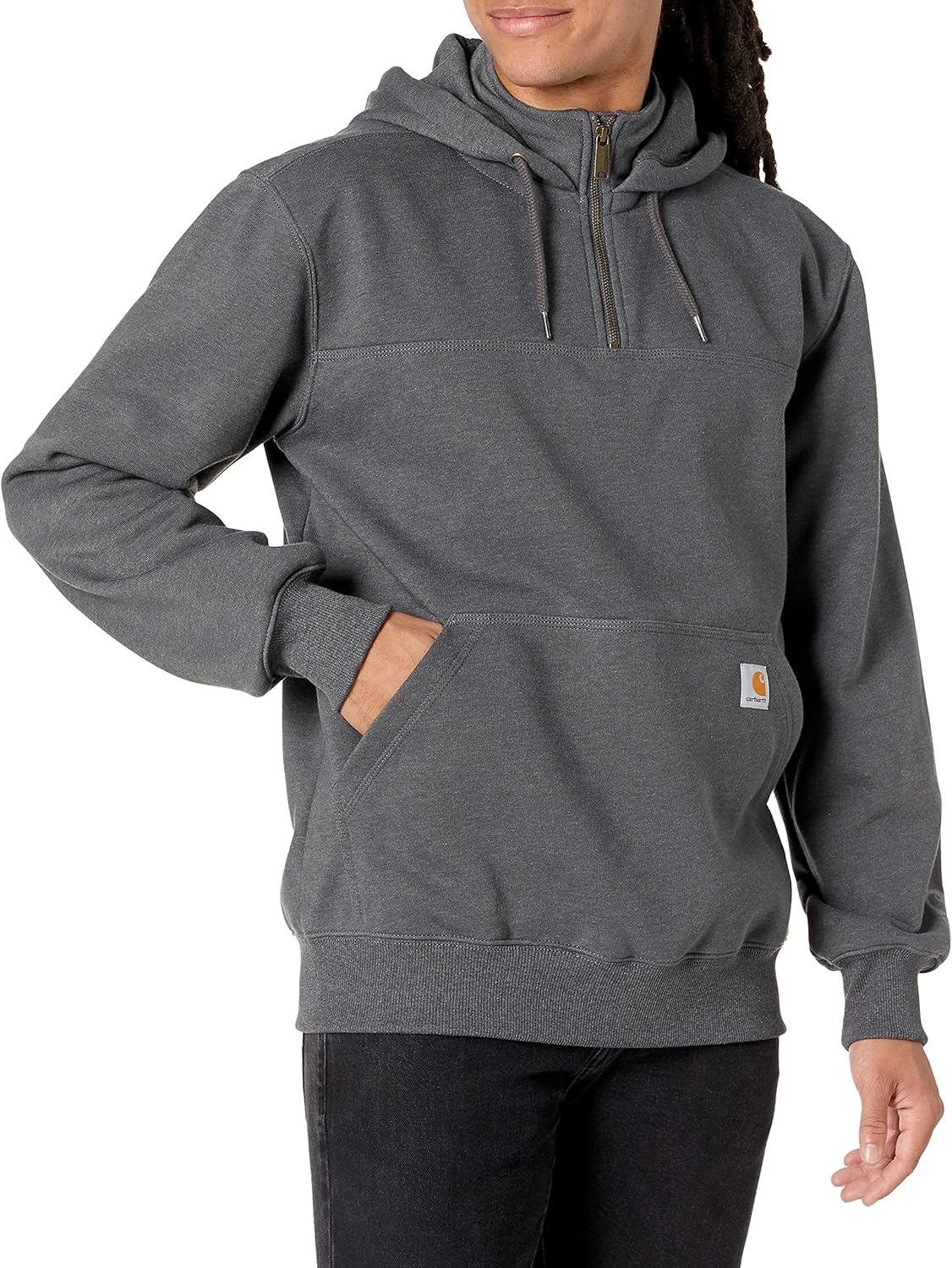 image:imageCarhartt Mens Paxton 14Zip SweatshirtCarbon Heather