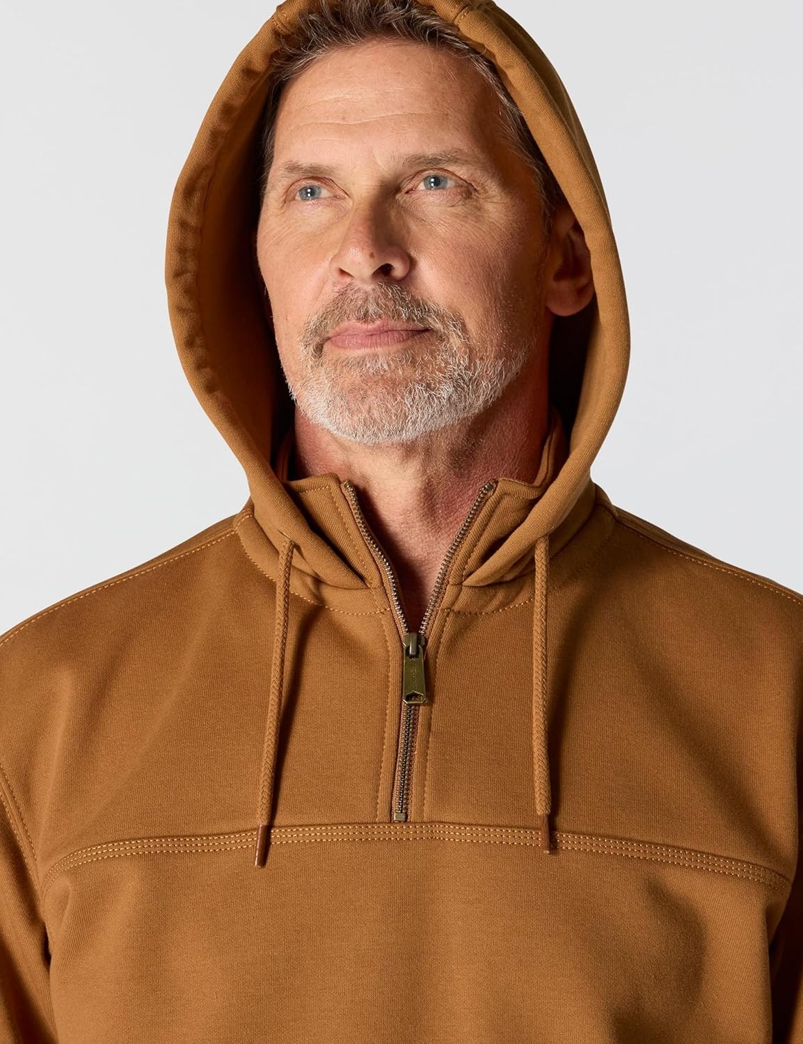 image:imageCarhartt Mens Paxton 14Zip SweatshirtCarhartt Brown
