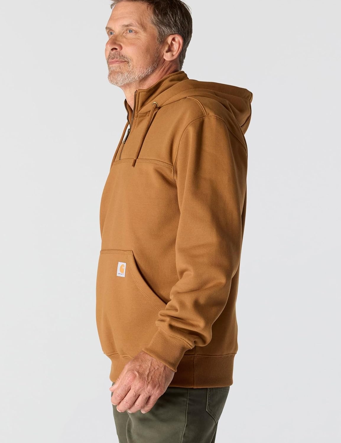 image:imageCarhartt Mens Paxton 14Zip SweatshirtCarhartt Brown