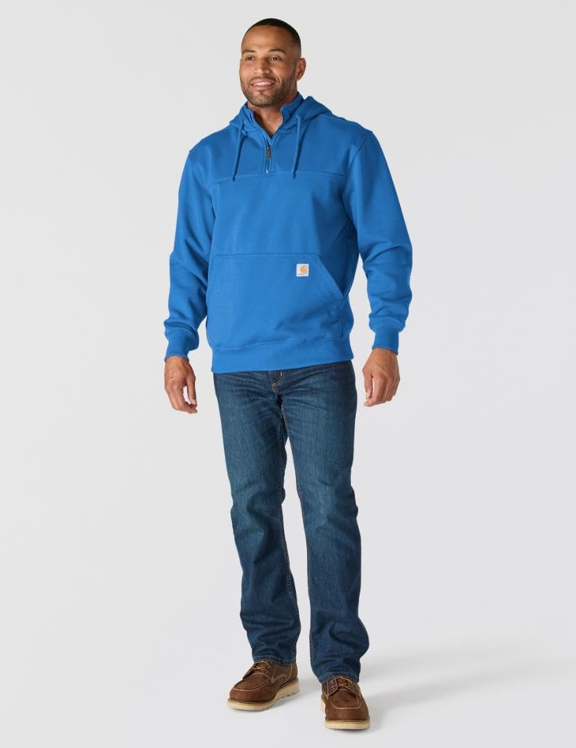 image:imageCarhartt Mens Paxton 14Zip SweatshirtDark Horizon Blue