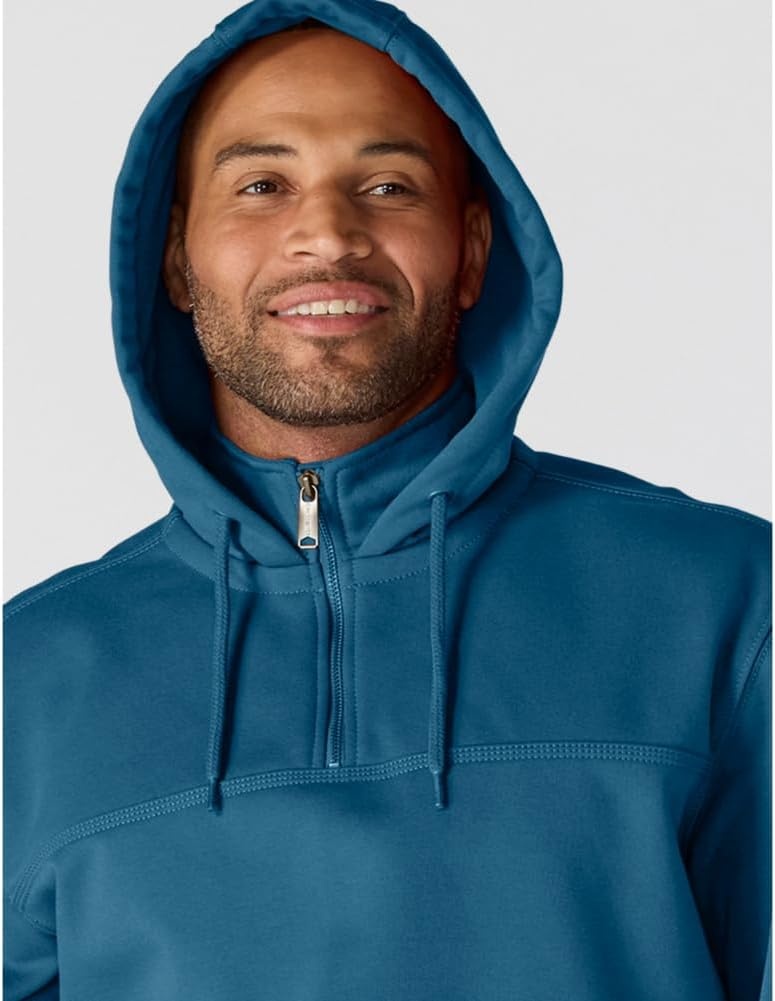 image:imageCarhartt Mens Paxton 14Zip SweatshirtDark Tranquil Blue Heather