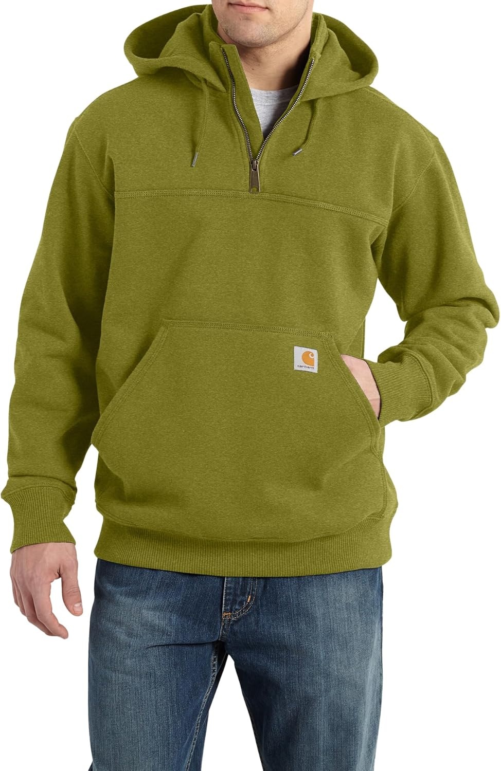 image:imageCarhartt Mens Paxton 14Zip SweatshirtDill Heather