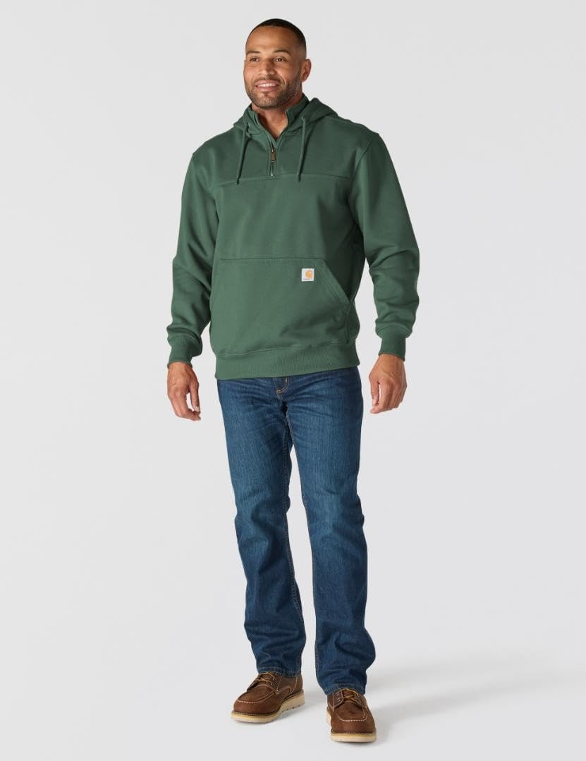 image:imageCarhartt Mens Paxton 14Zip SweatshirtForestry Green