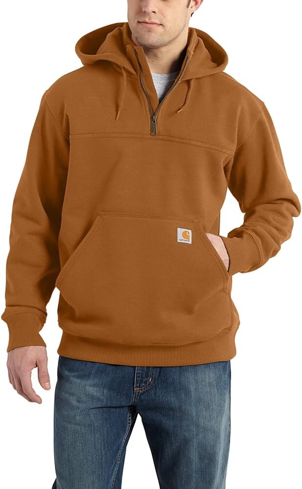image:imageCarhartt Mens Paxton 14Zip SweatshirtFox Brown