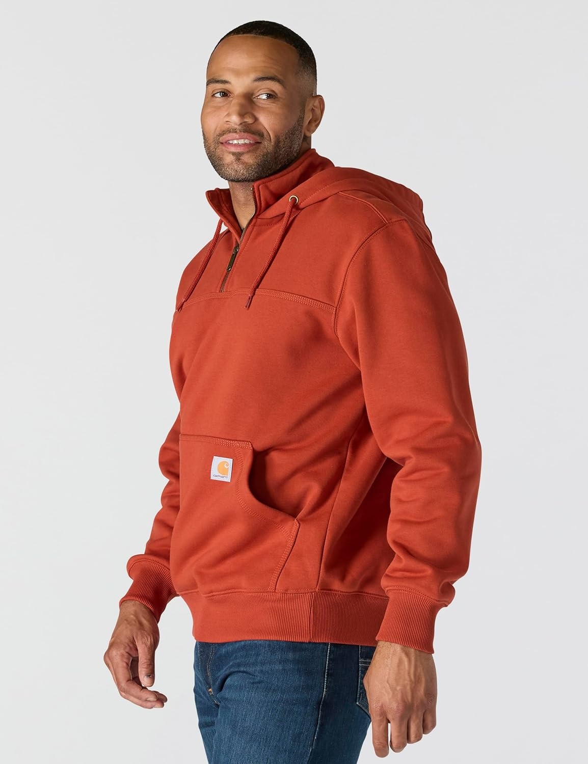 image:imageCarhartt Mens Paxton 14Zip SweatshirtSpice Red