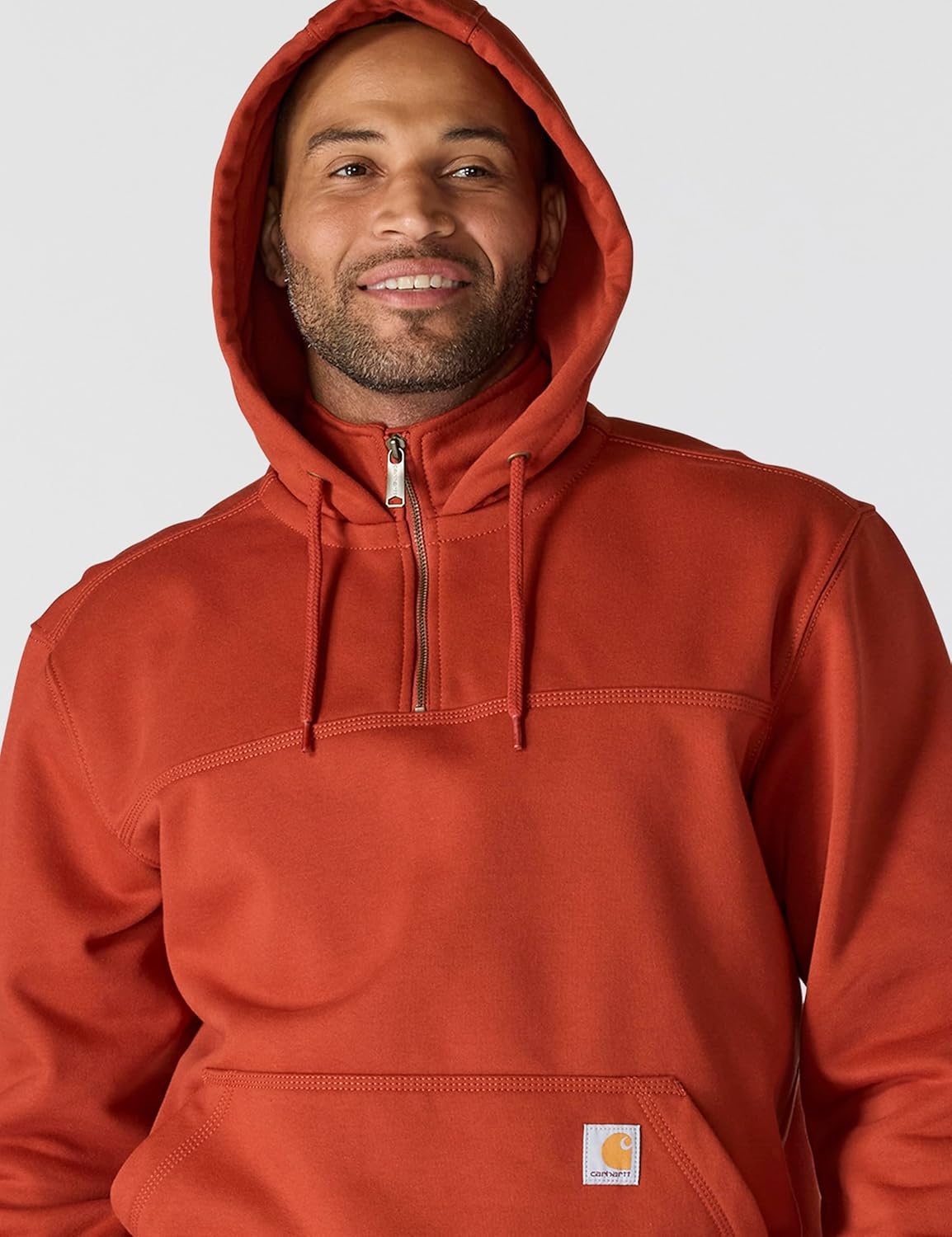 image:imageCarhartt Mens Paxton 14Zip SweatshirtSpice Red