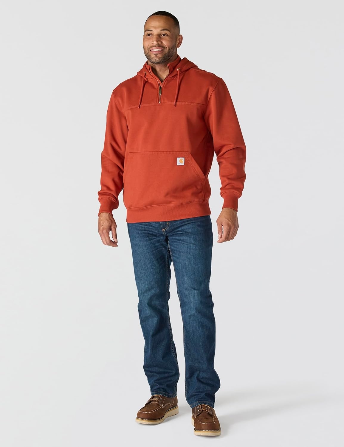 image:imageCarhartt Mens Paxton 14Zip SweatshirtSpice Red