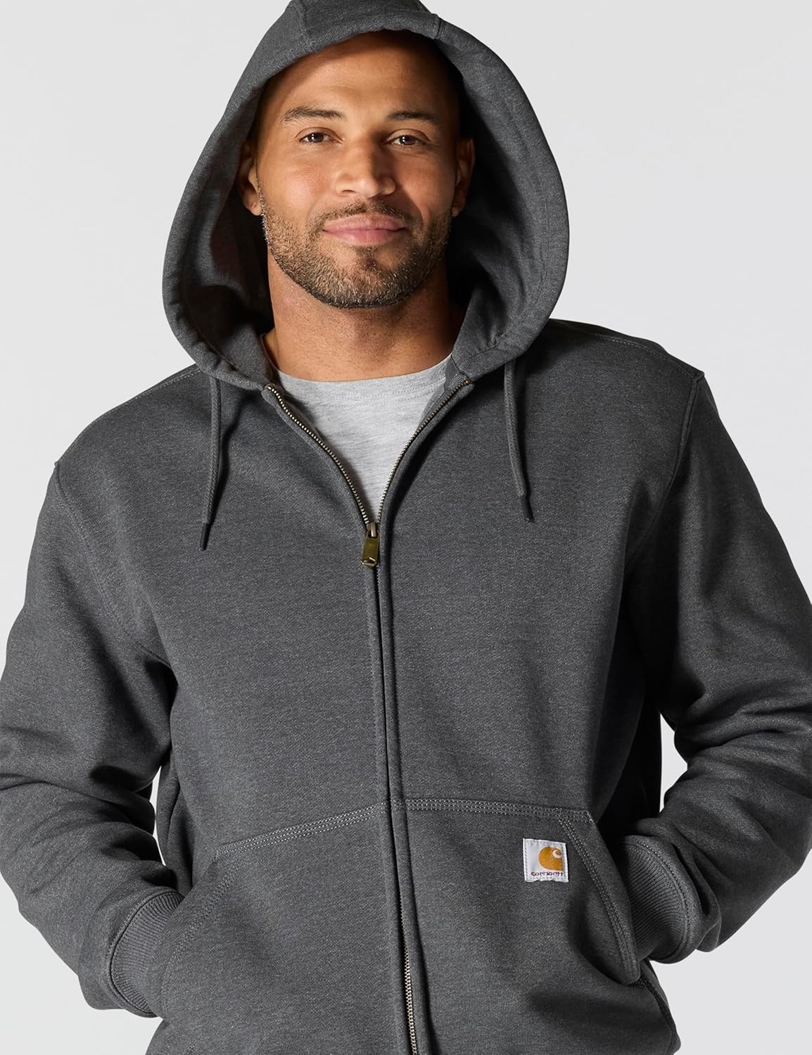 image:imageCarhartt Mens Paxton FullZip SweatshirtCarbon Heather