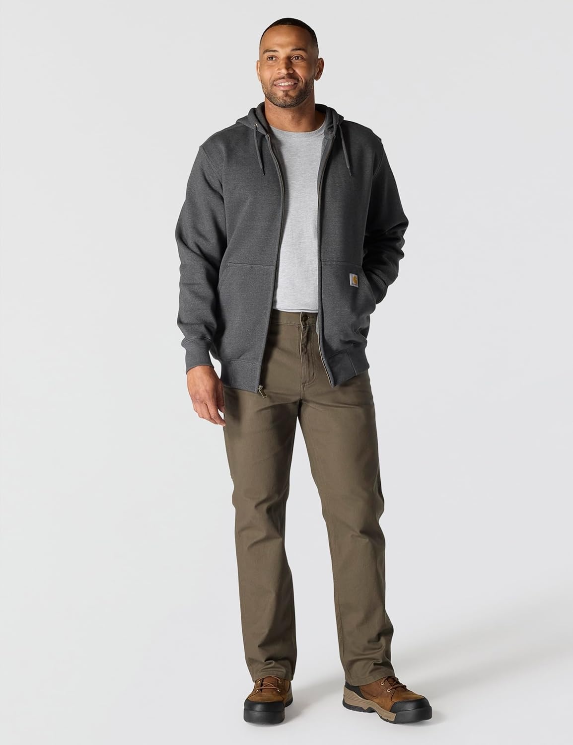 image:imageCarhartt Mens Paxton FullZip SweatshirtCarbon Heather